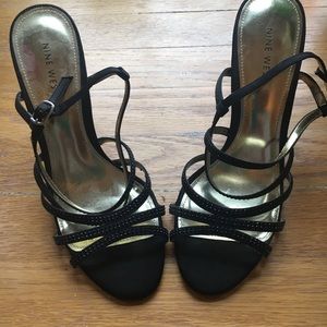 Strapped nine west sandals with small beading